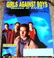 GIRLS AGAINST BOYS U.K. RECORD COMPANY PROMO POSTER 'HOUSE OF GVSB' ALBUM 1996