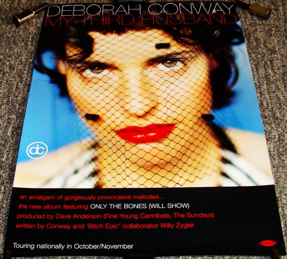 DEBORAH CONWAY U.K. RECORD COMPANY PROMO POSTER 'MY THIRD HUSBAND' ALBUM 19