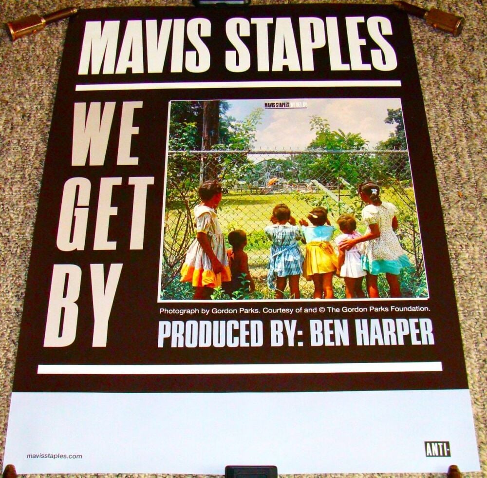 MAVIS STAPLES STUNNING U.K. RECORD COMPANY PROMO POSTER 'WE GET BY' ALBUM 2