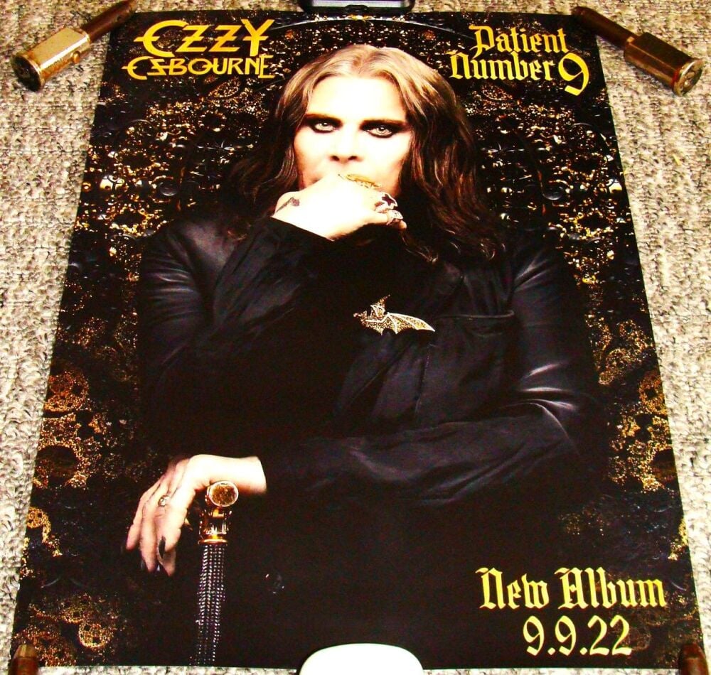 BLACK SABBATH OZZY OSBOURNE U.K. REC COM PROMO POSTER 'PATIENT NUMBER 9' LP