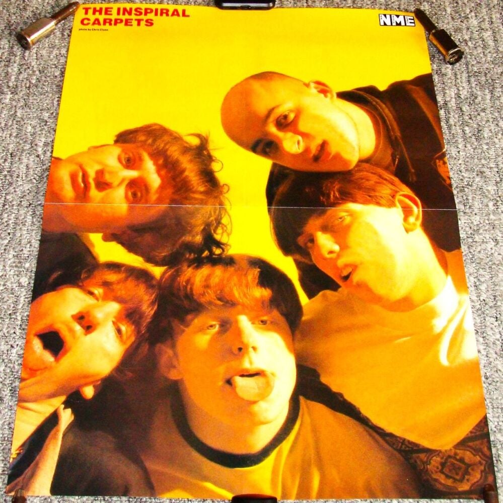 INSPIRAL CARPETS & LUSH U.K. N.M.E. MUSIC PAPER DOUBLE SIDED PROMO POSTER 1