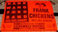 FRANK CHICKENS HANK WANGFORD BAND SUPERB CONCERTS POSTER AUGUST 1992 EDINBURGH