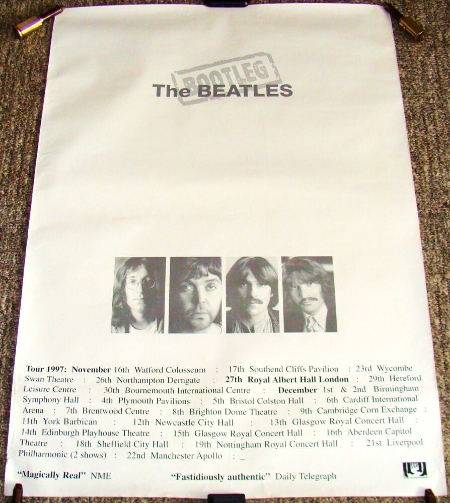 THE BOOTLEG BEATLES REALLY FABULOUS AND RARE U.K. TOUR POSTER FOR NOV & DEC