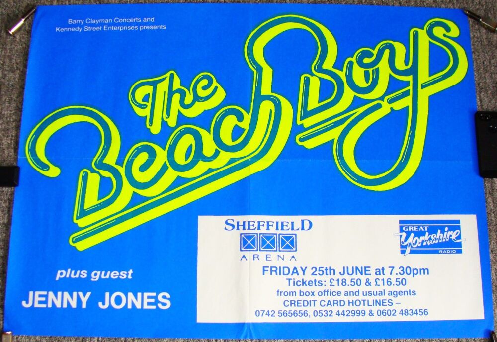 THE BEACH BOYS SUPERB RARE CONCERT POSTER FRIDAY 25th JUNE 1993 SHEFFIELD A