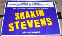 SHAKIN' STEVENS ABSOLUTELY SUPERB RARE CONCERTS POSTER MARCH 1988 IPSWICH ODEON
