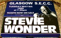 STEVIE WONDER REALLY SUPERB CONCERT POSTER TUESDAY 9th MAY 1989 GLASGOW S.E.C.C.