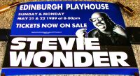 STEVIE WONDER FABULOUS CONCERTS POSTER MAY 21st & 22nd 1989 EDINBURGH PLAYHOUSE