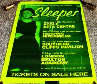 SLEEPER INDIE ROCK REALLY FABULOUS AND RARE U.K. CONCERT TOUR POSTER FROM 1997