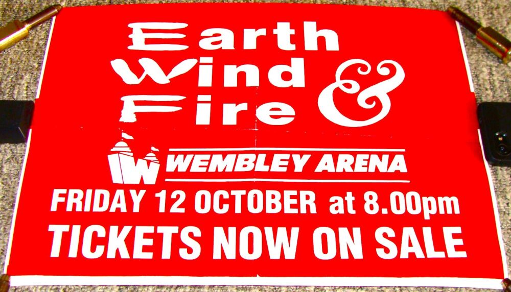 EARTH WIND & FIRE SUPERB CONCERT POSTER FRIDAY 12th OCTOBER 1990 WEMBLEY AR