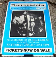 FLEETWOOD MAC CONCERT POSTER FOR MANCHESTER MAINE ROAD SATURDAY 25th AUGUST 1990