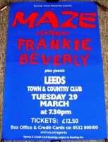 MAZE FEATURING FRANKIE BEVERLY CONCERT POSTER TUESDAY 29th MARCH 1994 LEEDS U.K.