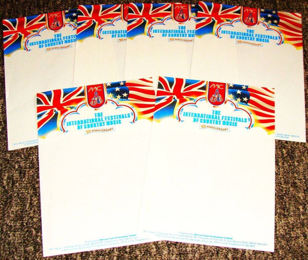 THE INTERNATIONAL FESTIVALS OF COUNTRY MUSIC FABULOUS AND RARE PROMO PAPER 