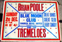 BRIAN POOLE AND THE TREMELOES CONCERT POSTER SUNDAY 2nd DECEMBER 1962 HAYES U.K.