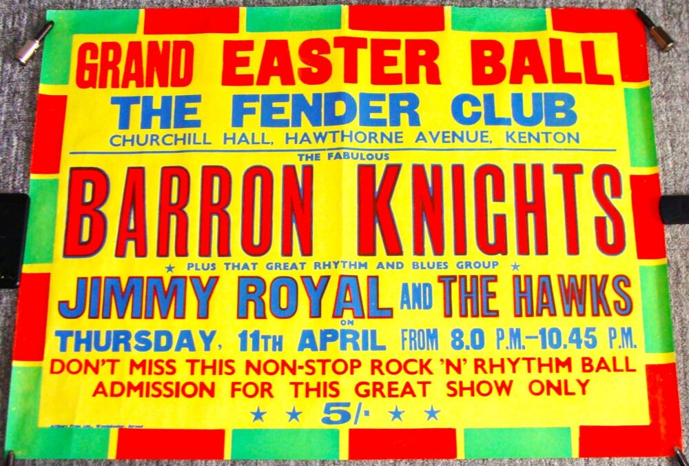 THE BARRON KNIGHTS FABULOUS RARE CONCERT POSTER THUR 11th APRIL 1963 KENTON