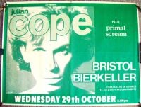 THE TEARDROP EXPLODES JULIAN COPE PRIMAL SCREAM CONCERT POSTER WEDNESDAY 29th OCTOBER 1986 BRISTOL BIERKELLER