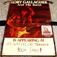 RORY GALLAGHER ABSOLUTELY STUNNING AND RARE U.K. CONCERT TOUR BLANK POSTER 1976