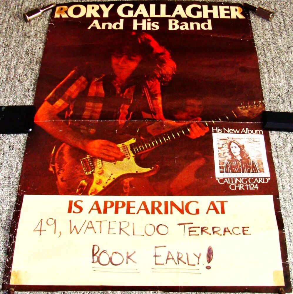 RORY GALLAGHER ABSOLUTELY STUNNING AND RARE U.K. CONCERT TOUR BLANK POSTER 