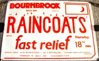 THE RAINCOATS THE CULT CONCERT POSTER THUR 18th NOV 1982 BOURNEBROOK SELLY OAK