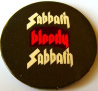 BLACK SABBATH REALLY FABULOUS AND RARE U.K. ISSUE LARGE METAL BADGE MID 1970's