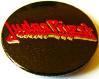 JUDAS PRIEST REALLY FABULOUS AND RARE U.K. ISSUE SMALL METAL BADGE LATE 1970's