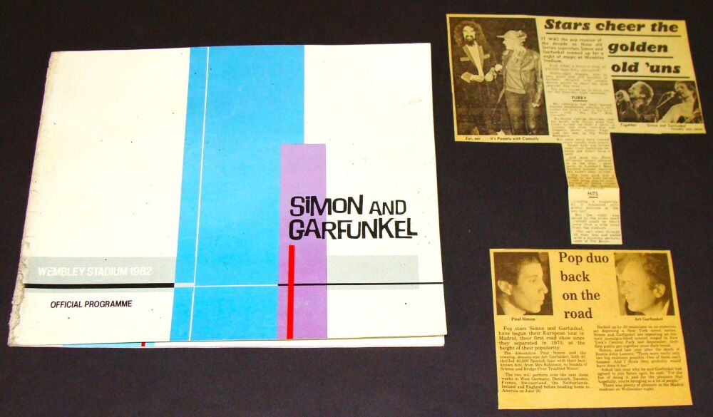 SIMON AND GARFUNKEL FABULOUS CONCERT PROGRAMME FROM WEMBLEY STADIUM U.K. 19