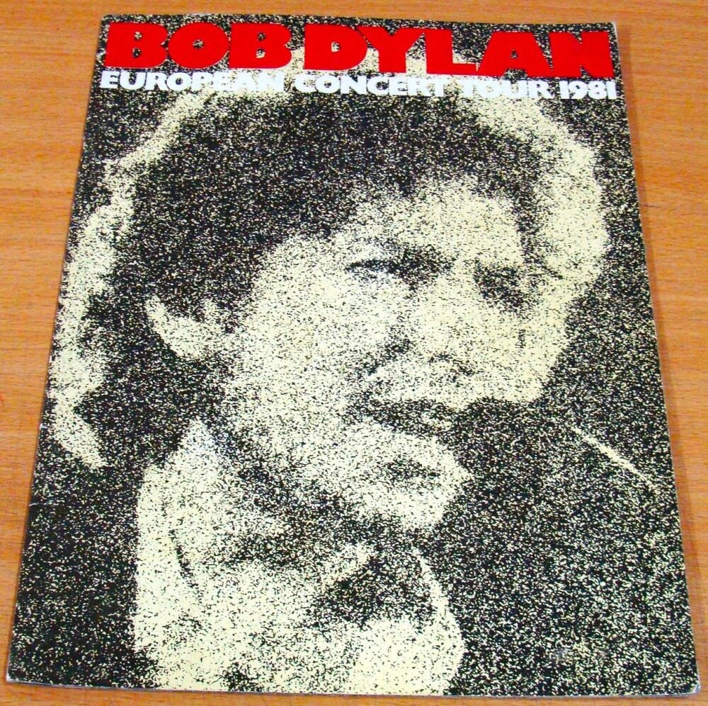 BOB DYLAN REALLY FABULOUS AND RARE EUROPEAN CONCERT TOUR PROGRAMME FROM 198