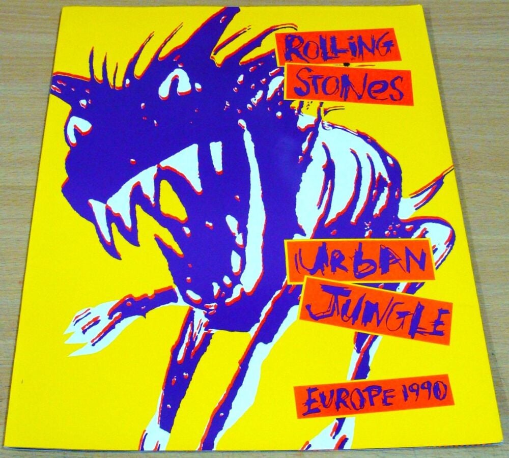 THE ROLLING STONES SUPERB 'URBAN JUNGLE' EUROPEAN TOUR PROGRAMME AND FLYER 