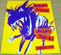 THE ROLLING STONES SUPERB 'URBAN JUNGLE' EUROPEAN TOUR PROGRAMME AND FLYER 1990