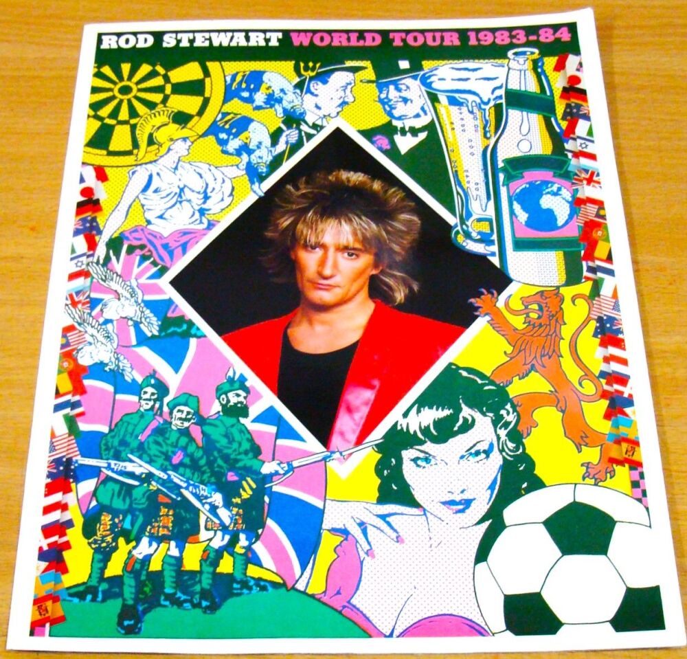 ROD STEWART REALLY FABULOUS AND RARE WORLD TOUR CONCERT PROGRAMME FROM 1983