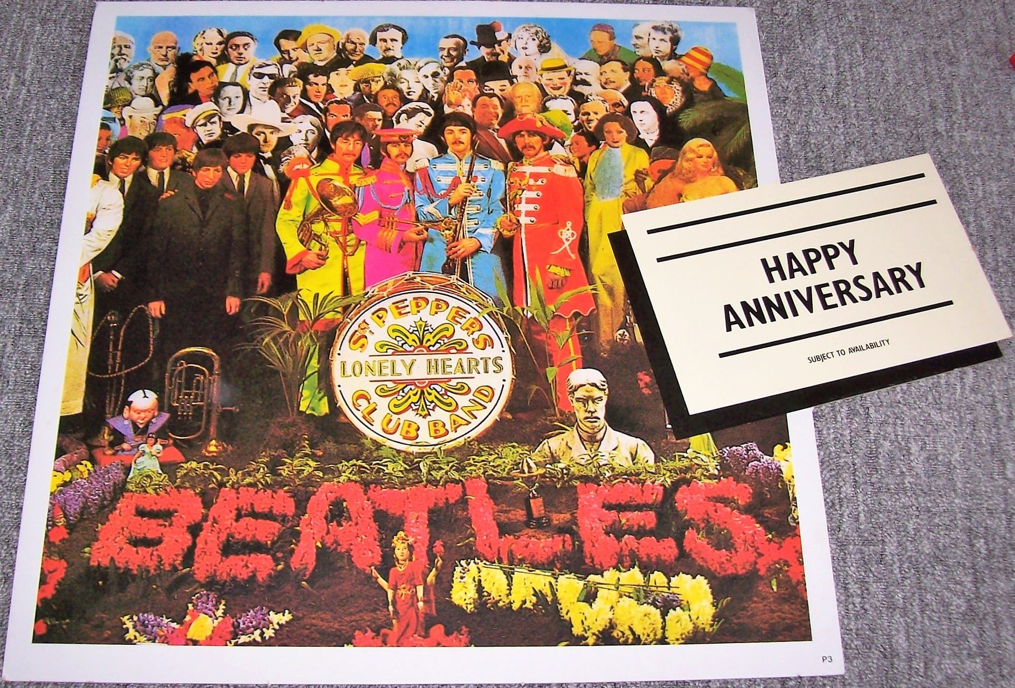 THE BEATLES U.K. RECORD COMPANY PROMO SHOP DISPLAY BOARD 'Sgt. PEPPER' 1987.jpg