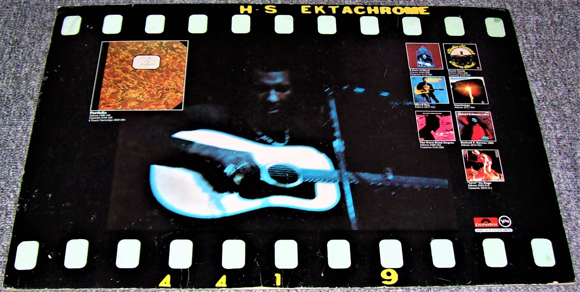 RICHIE HAVENS U.K. RECORD COMPANY PROMO SHOP DISPLAY FLAT 'PORTFOLIO' ALBUM 1973.JPG