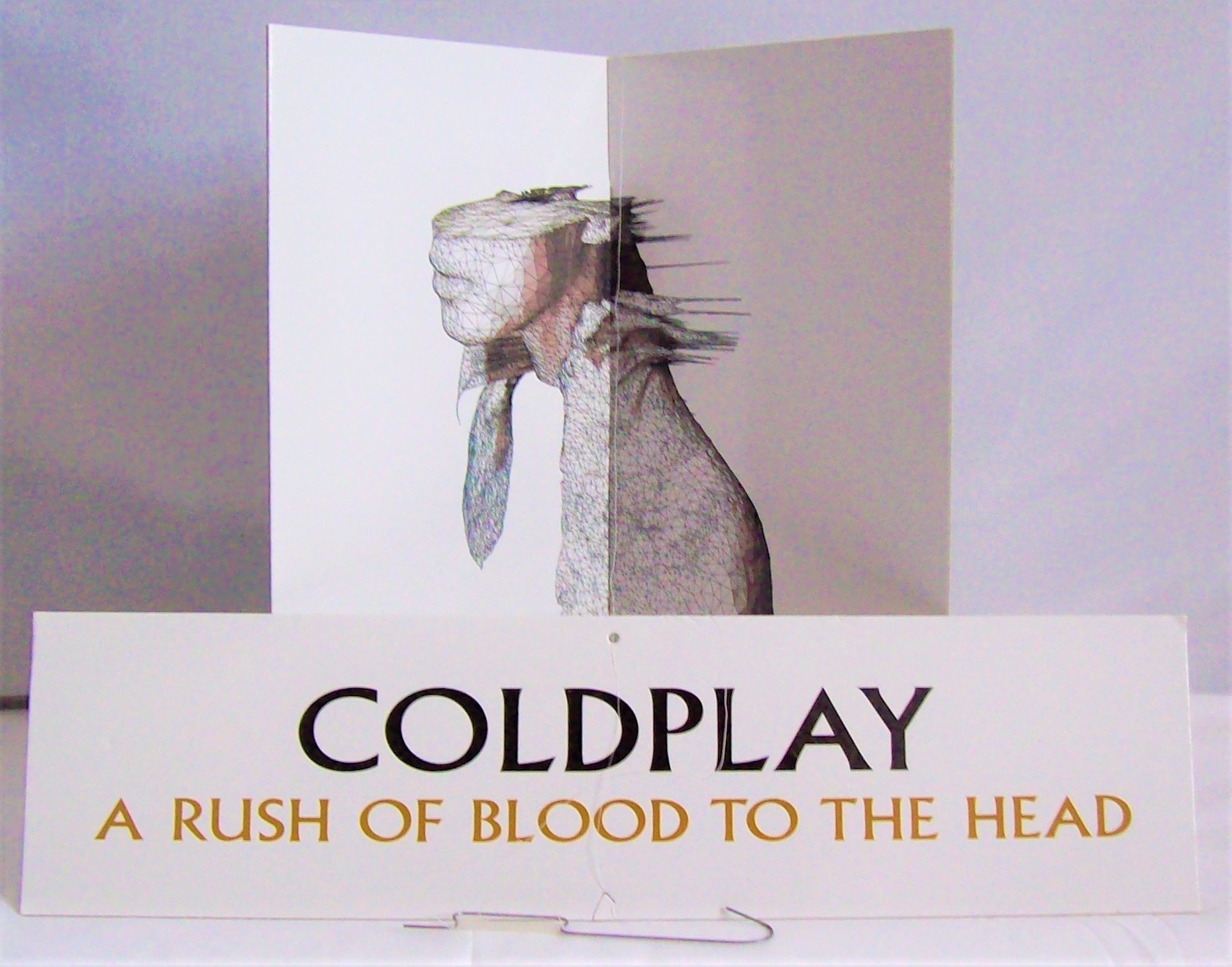 COLDPLAY U.K. RECORD COMPANY PROMO SHOP HANGING MOBILE DISPLAY 'A RUSH OF BLOOD TO THE HEAD' ALBUM 2002.JPG