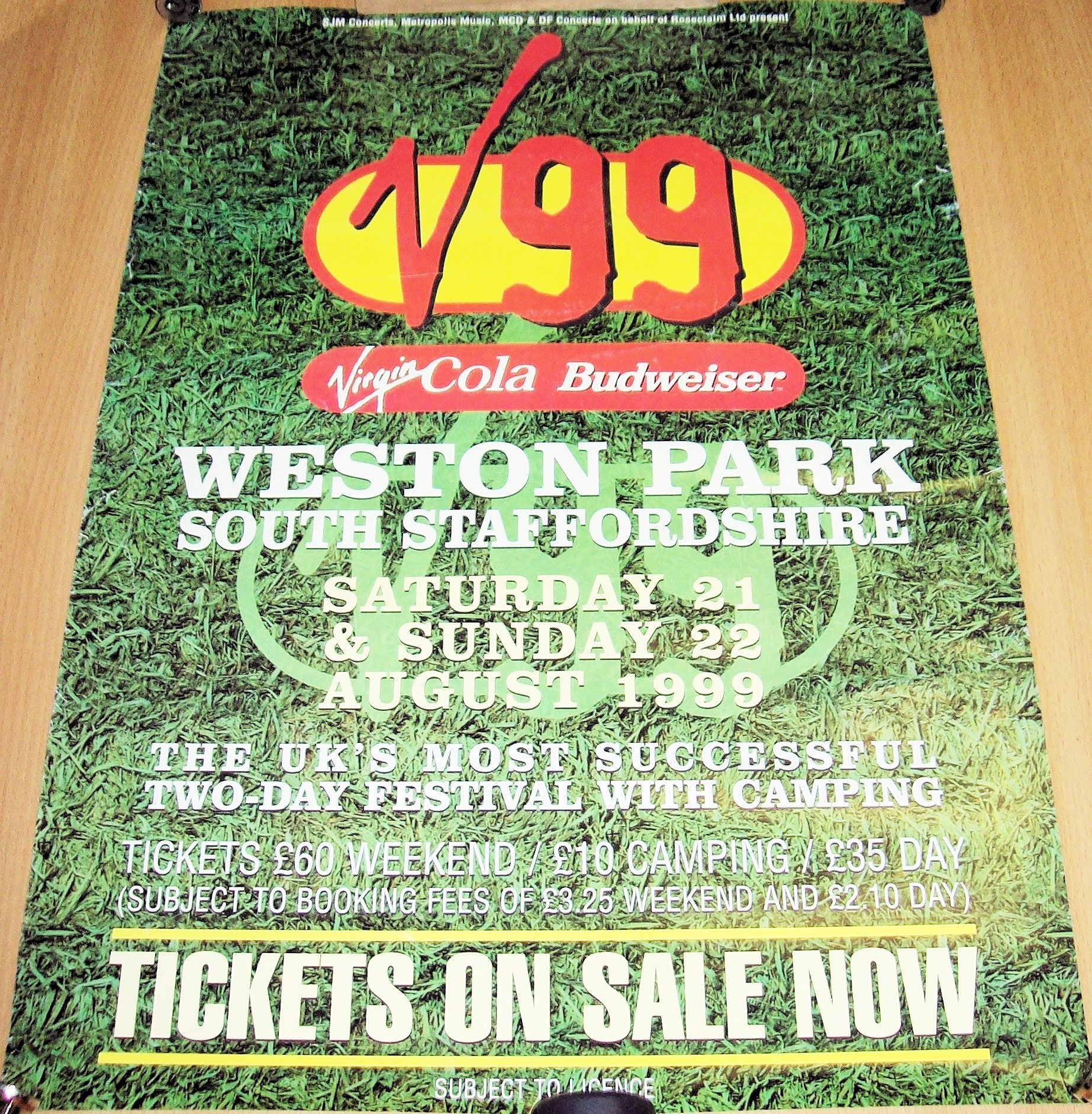 SUEDE HAPPY MONDAYS MANIC STREET PREACHERS V99 'TICKETS ON SALE NOW' FESTIVAL POSTER SMALL.JPG