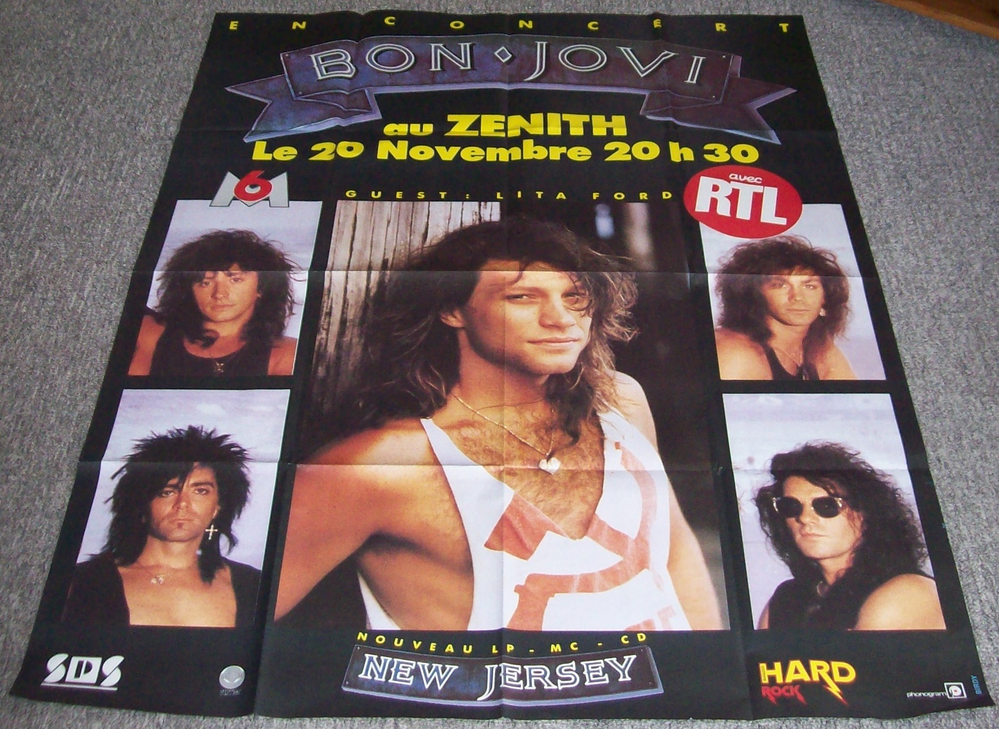 BON JOVI LITA FORD CONCERT POSTER 20th NOVEMBER 1988 ZENITH THEATRE PARIS FRANCE.JPG