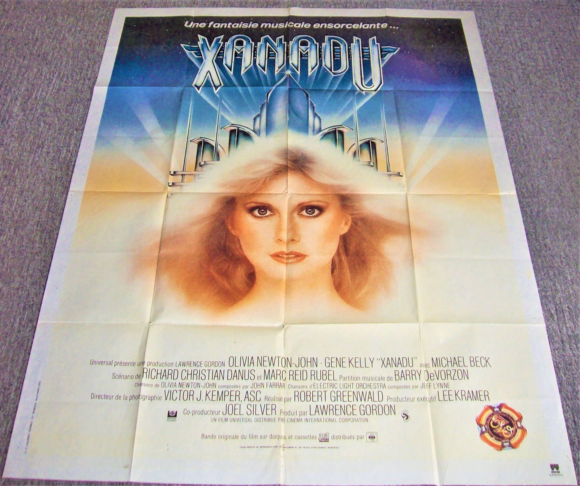 OLIVIA NEWTON JOHN ELO FRENCH PROMO POSTER 'XANADU' FILM 1980.JPG