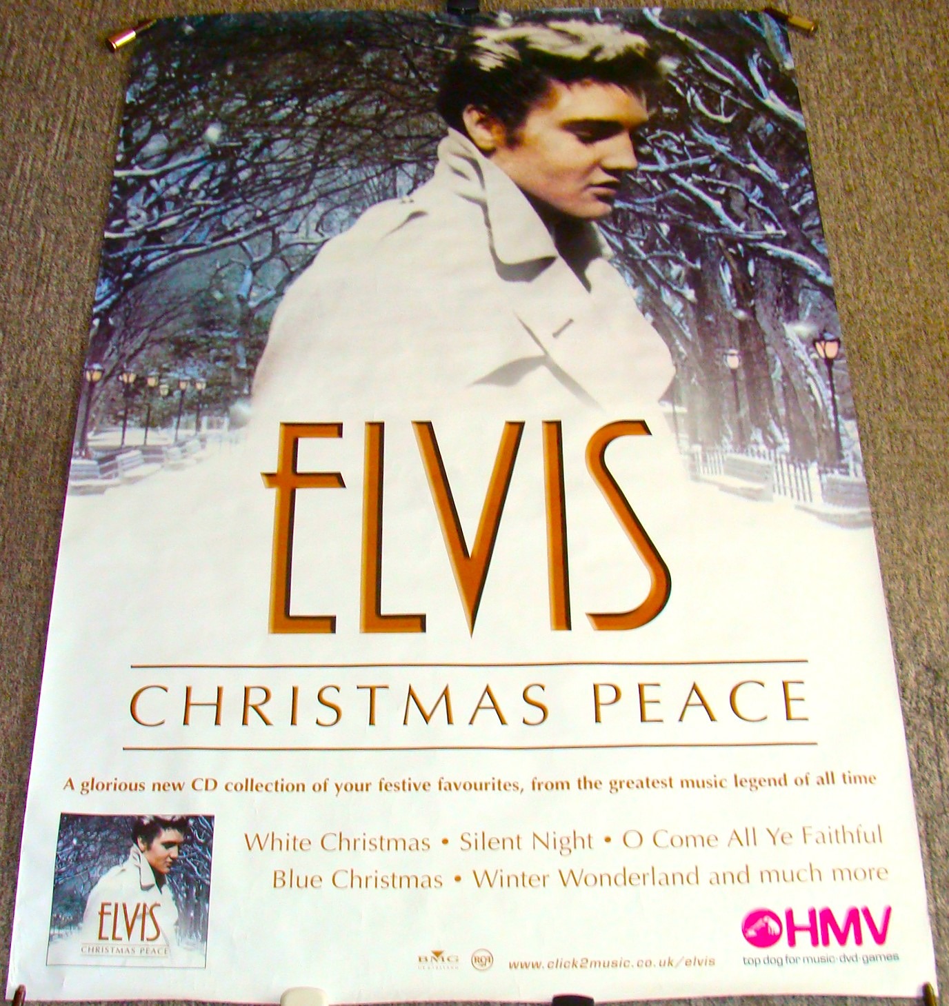 ELVIS PRESLEY U.K. RECORD COMPANY PROMO POSTER 'CHRISTMAS PEACE' ALBUM 2003.JPG