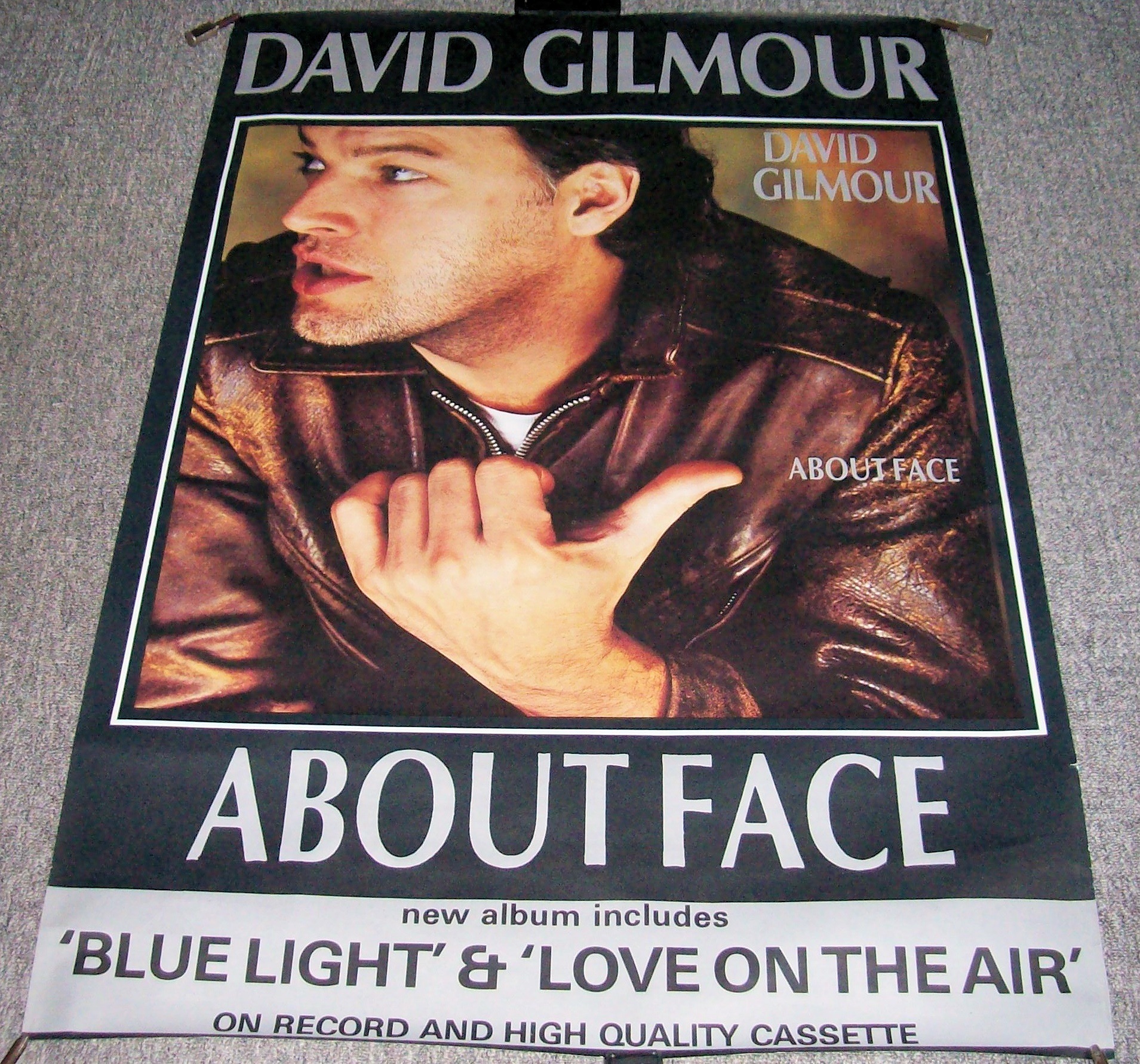 PINK FLOYD DAVID GILMOUR U.K. RECORD COMPANY PROMO POSTER &acirc;ABOUT FACE&acirc; ALBUM 1984  2.JPG