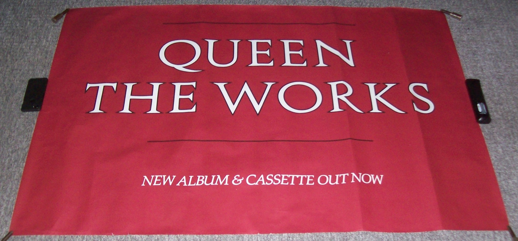QUEEN U.K. RECORD COMPANY PROMO POSTER FOR THE RELEASE OF THE ALBUM &acirc;THE WORKS&acirc; 1984  1.JPG