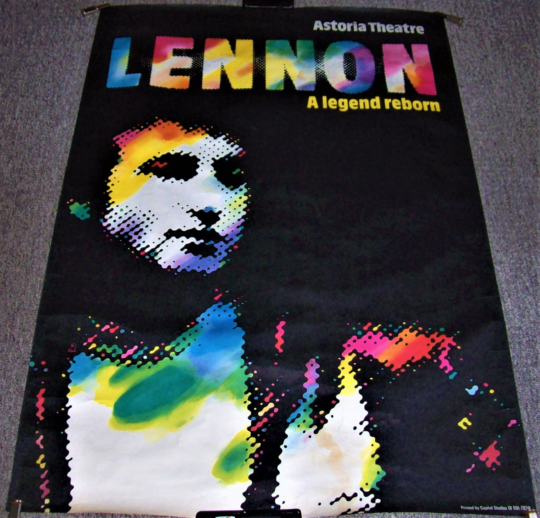 THE BEATLES U.K. SUBWAY PROMO POSTER 'LENNON'  ASTORIA THEATRE 1985.JPG