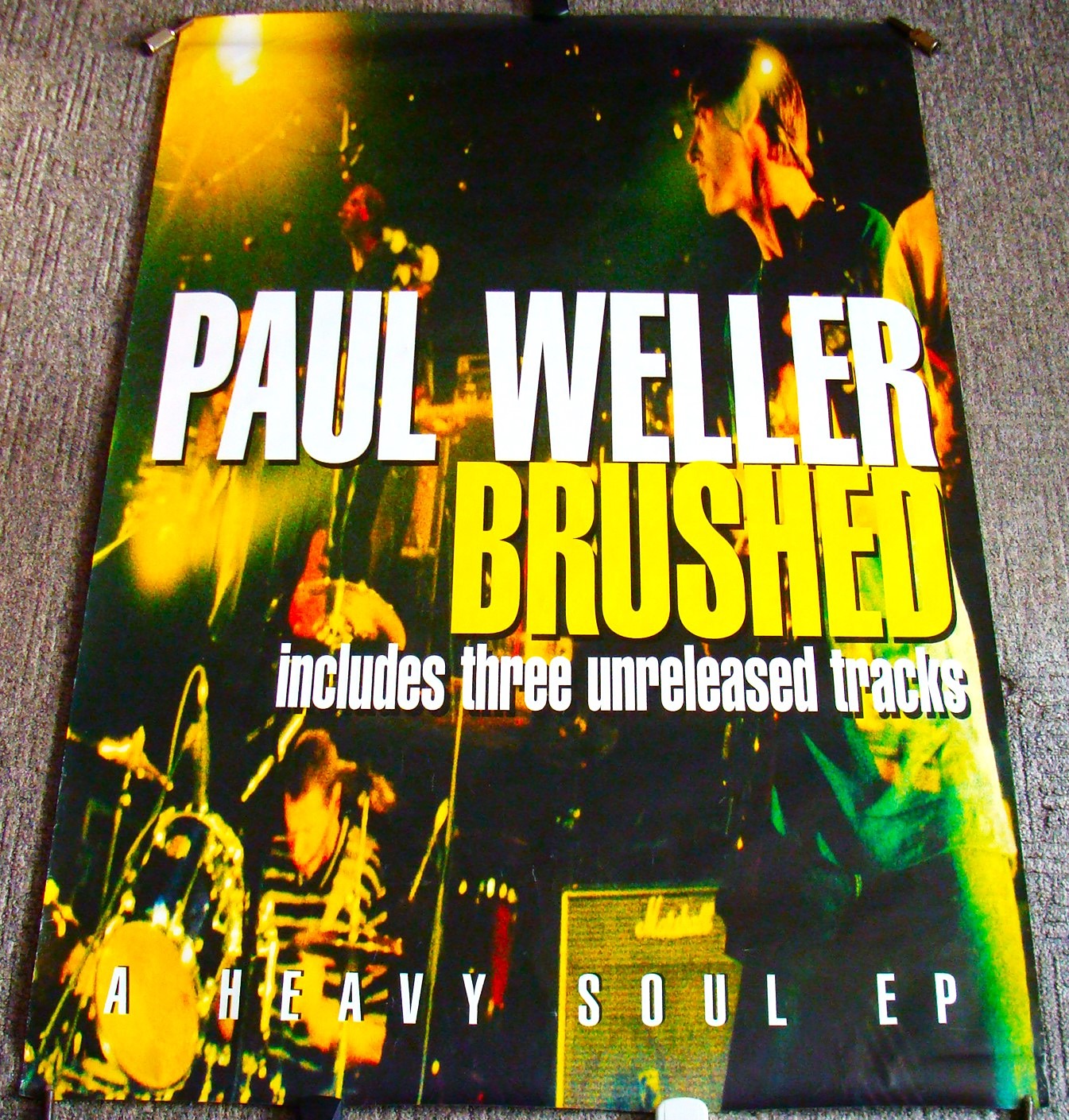 THE JAM PAUL WELLER U.K. RECORD COMPANY PROMO POSTER 'BRUSHED' SINGLE E.P. 1997.JPG