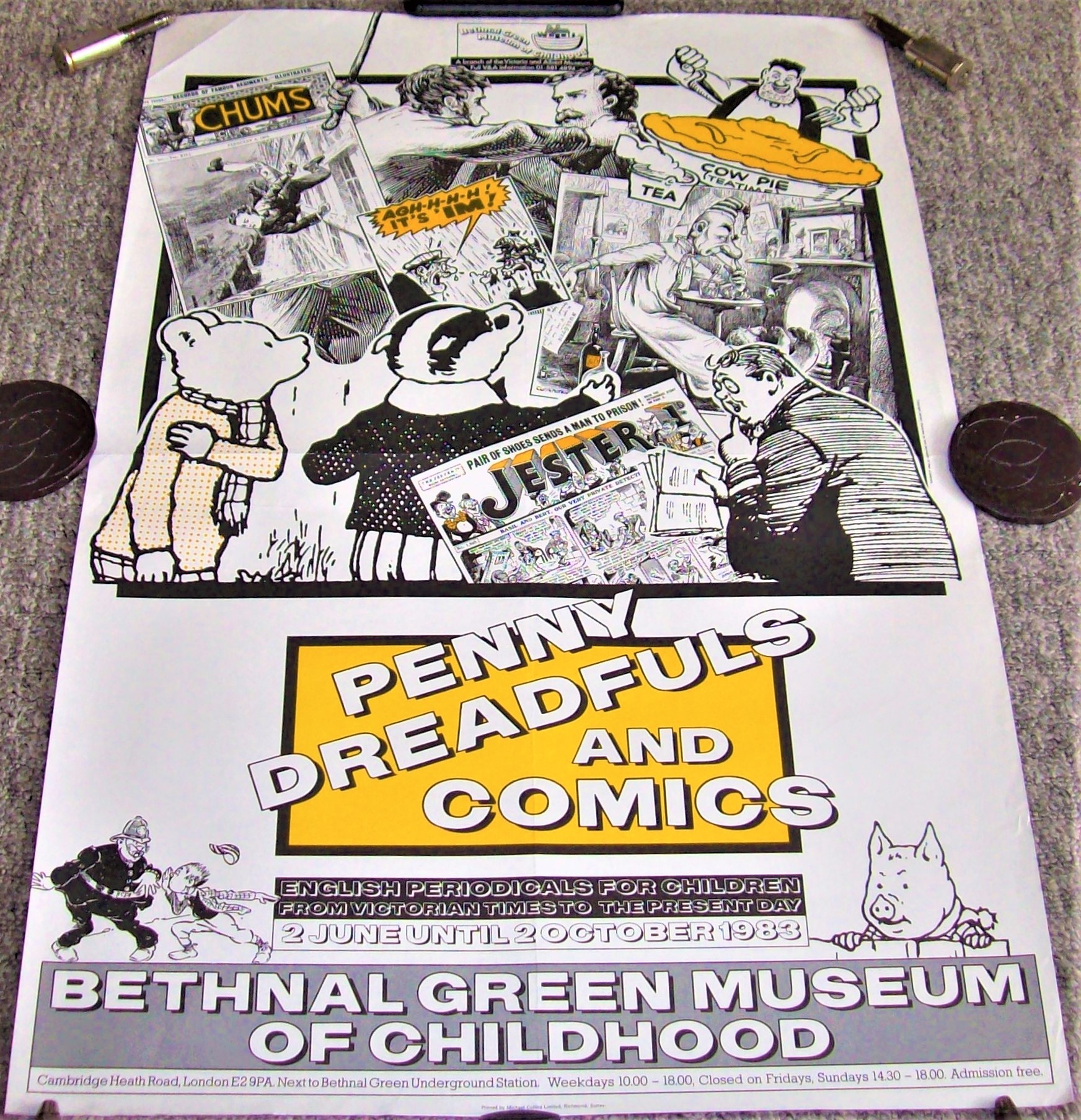 BETHNAL GREEN MUSEUM OF CHILDHOOD 'PENNY DREADFULS AND COMICS' EXHIBITION POSTER 1983.JPG