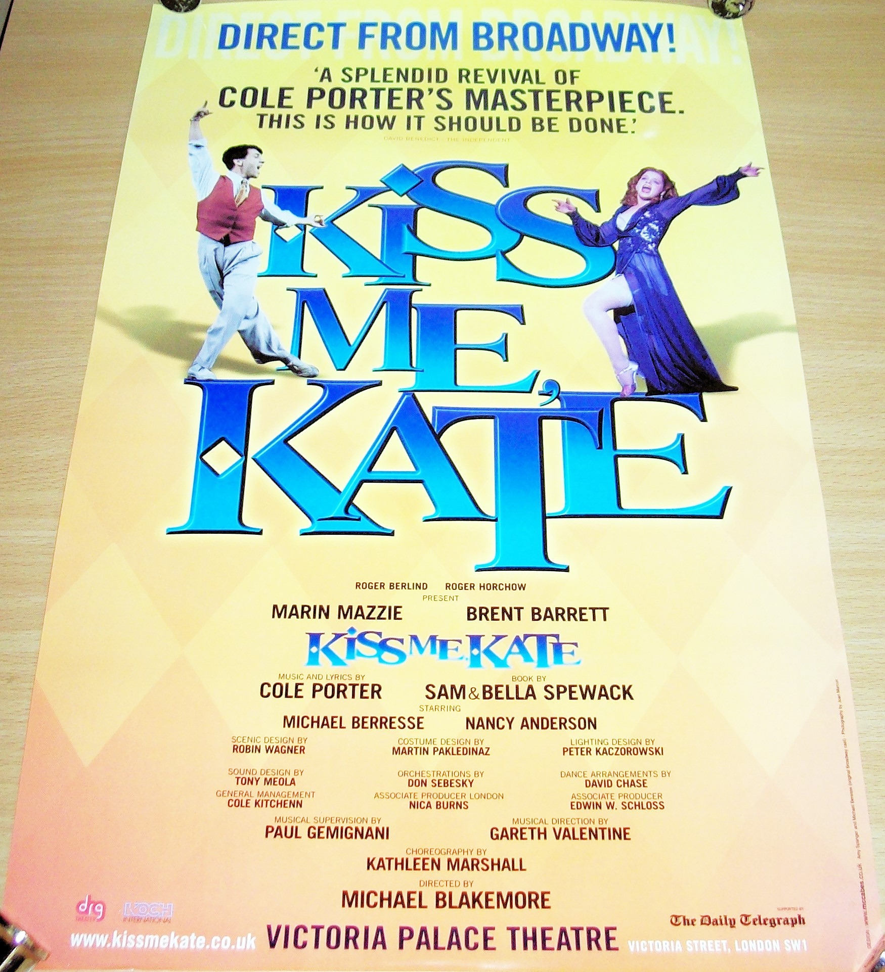 KISS ME KATE VICTORIA PALACE THEATRE LONDON 2001.JPG