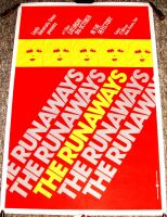 THE RUNAWAYS STUNNING RARE CONCERT POSTER SAT 9th OCT 1976 LEEDS UNIVERSITY U.K.
