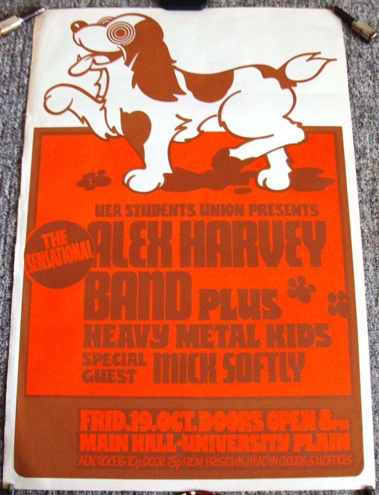 SAHB HEAVY METAL KIDS RARE CONCERT POSTER FRI 16th OCT 1973 UNI EAST ANGLIA