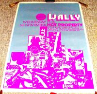 WALLY HOT PROPERTY SUPERB RARE CONCERT POSTER WED 5th NOV 1975 SHEFFIELD POLY UK