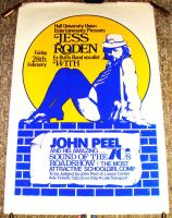 JESS RODEN JOHN PEEL STUNNING CONCERT POSTER FRIDAY 28th FEBRUARY 1975 HULL UNI