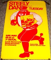 STEELY DAN STUNNING RARE CONCERT POSTER SATURDAY 18th MAY 1974 LEEDS UNIVERSITY
