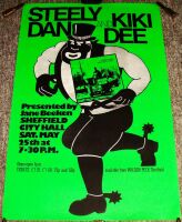 STEELY DAN KIKI DEE SUPERB CONCERT POSTER SAT 25th MAY 1974 CITY HALL SHEFFIELD
