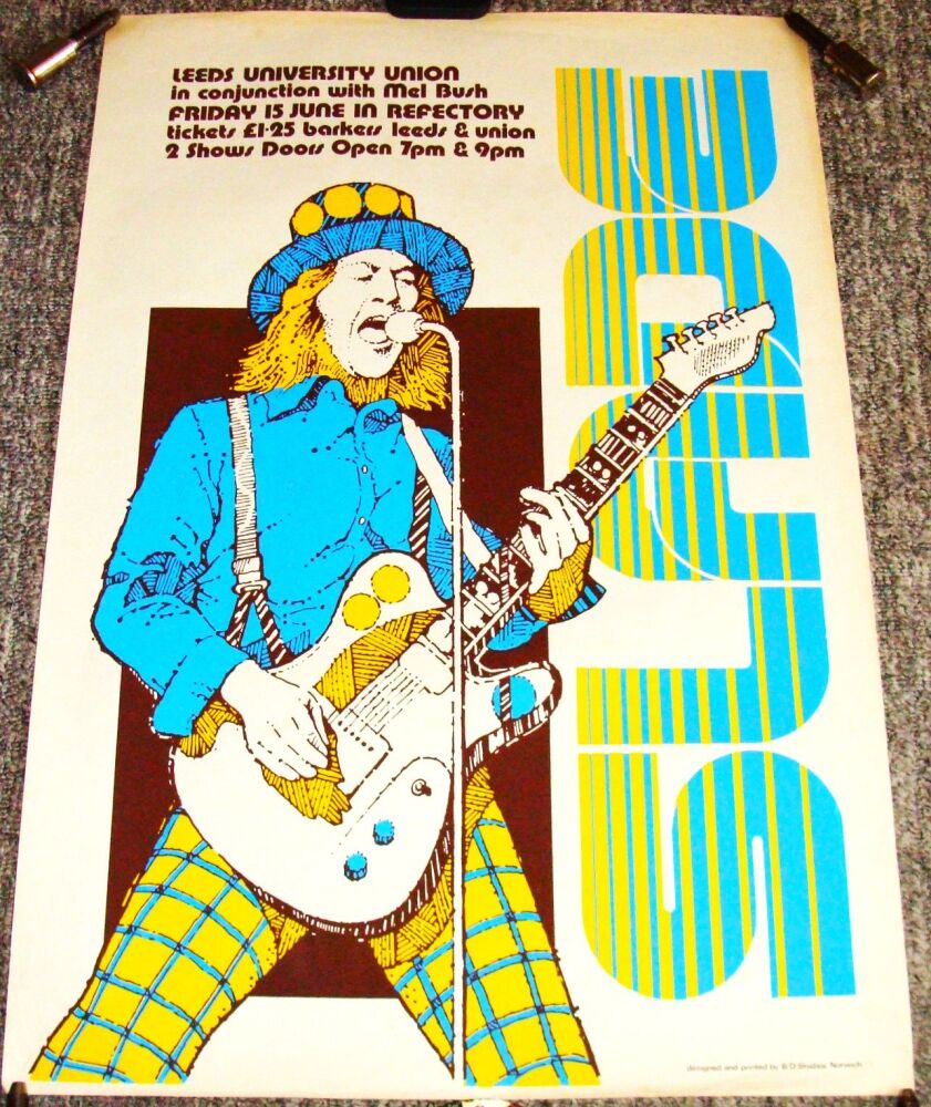 SLADE STUNNING RARE CONCERT POSTER FRI 15th JUNE 1973 REFECTORY LEEDS UNIVE