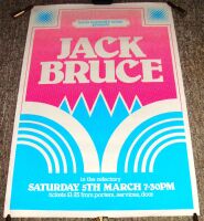 CREAM JACK BRUCE CONCERT POSTER SAT 5th MARCH 1977 REFECTORY LEEDS UNIVERSITY UK